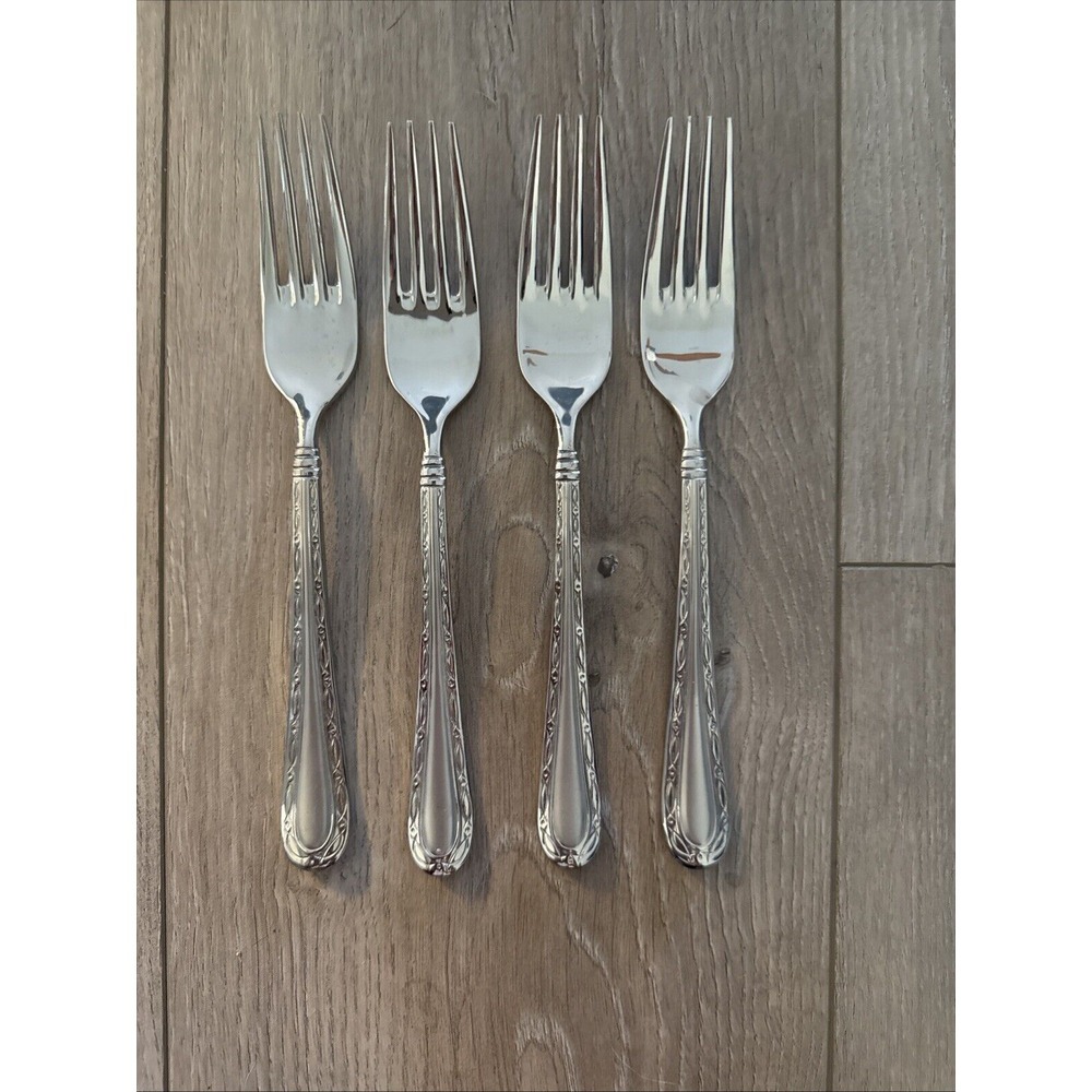 4 PCs Oneida MERLOT Dinner Forks Stainless 18/10 Flatware Silverware Vietnam